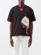 Dolce & Gabbana - Floral-print Cotton-jersey T-shirt - Mens - Black