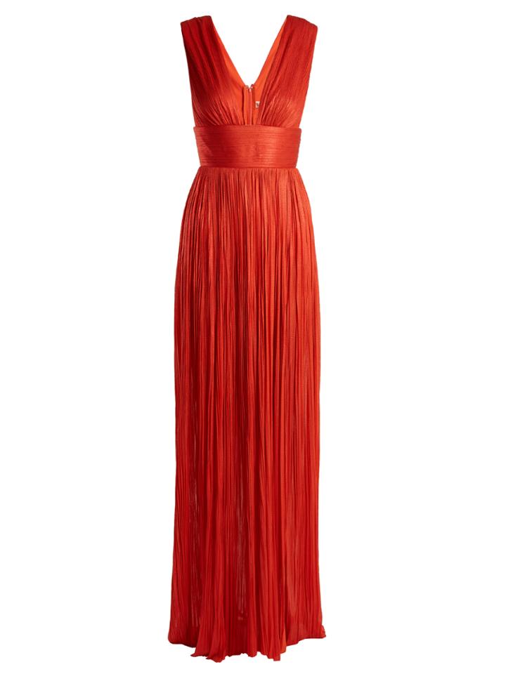 Maria Lucia Hohan Aurora Pleated Silk-tulle Gown