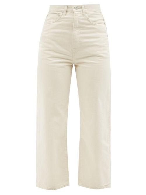 Kuro - Optima Cropped Straight-leg Jeans - Womens - Ivory