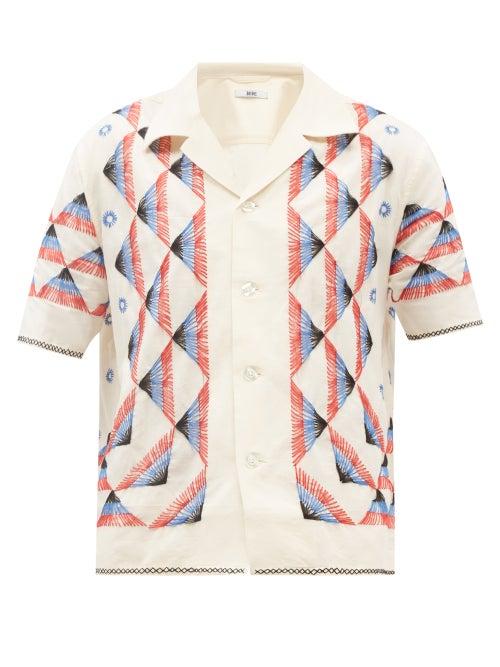Bode - Louie Short-sleeved Cotton Shirt - Mens - White