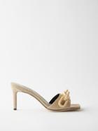 Serena Uziyel - Catena 70 Chain-embellished Jute Sandals - Womens - Natural
