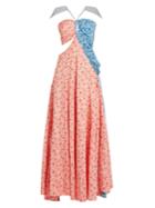Rosie Assoulin Half And Half Floral-print Cotton Gown