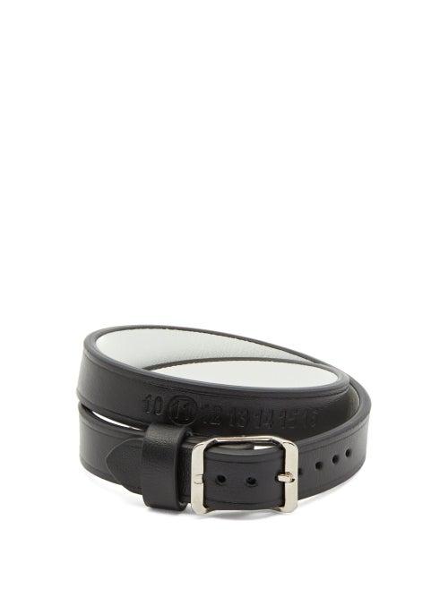 Matchesfashion.com Maison Margiela - Double-wrap Leather Bracelet - Mens - Black