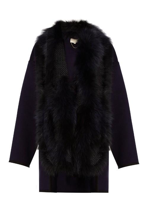 Vanessa Bruno Feuillantine Detachable-fur Coat