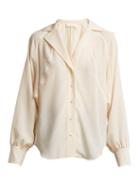 Matchesfashion.com Chlo - Open Collar Silk Crepe De Chine Shirt - Womens - Cream