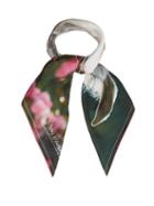 Matchesfashion.com Mary Mccartney - Feel The Breeze Print Silk Scarf - Womens - Pink