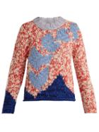Matchesfashion.com Burberry - Intarsia Knit Sweater - Womens - Red
