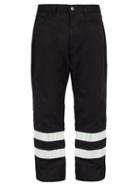 Matchesfashion.com Junya Watanabe - Reflective Strip Cotton Blend Trousers - Mens - Black