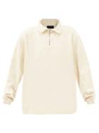 Les Tien - Yacht Corduroy Half-zip Sweatshirt - Womens - Ivory