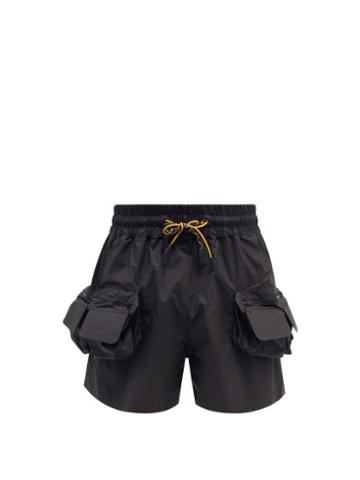 Mens Rtw Fendi - Flap-pocket Cotton Shorts - Mens - Black