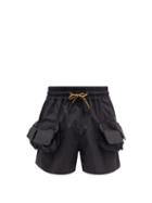 Mens Rtw Fendi - Flap-pocket Cotton Shorts - Mens - Black
