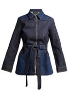 Matchesfashion.com A.p.c. - Belted Denim Jacket - Womens - Indigo