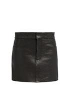 Raey Tumbled-leather Mini Pencil Skirt