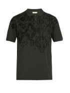 Matchesfashion.com Etro - Embossed Cotton Polo Shirt - Mens - Green