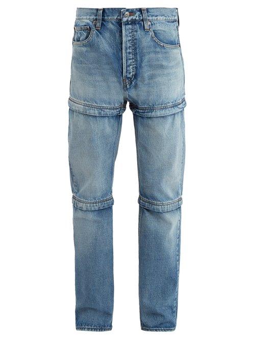 Matchesfashion.com Balenciaga - Triple Hem Straight Leg Jeans - Mens - Blue