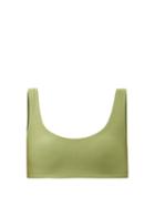 Matchesfashion.com Jade Swim - Rounded Edges Scoop-neck Bikini Top - Womens - Green