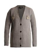 Rochas Bee-embellished Wool Cardigan