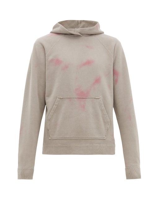Matchesfashion.com John Elliott - Double Dye Cotton Jersey Hooded Sweatshirt - Mens - Grey