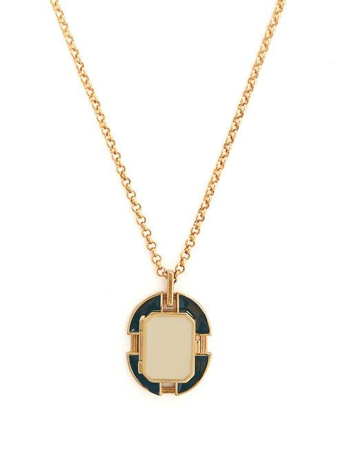 Matchesfashion.com Cercle Amde - Chevalier Legion Of Honour Locket Necklace - Womens - Navy White