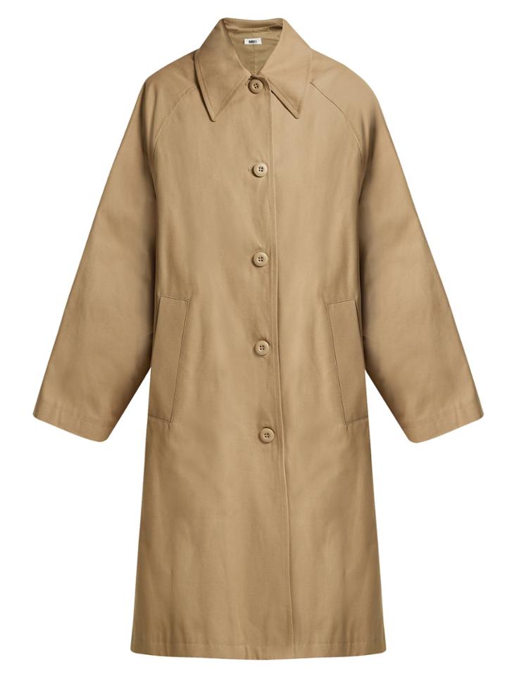 Mm6 Maison Margiela Oversized A-line Cotton Coat