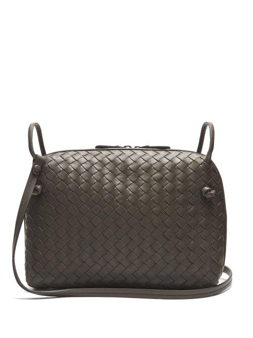 Matchesfashion.com Bottega Veneta - Nodini Small Intrecciato Leather Cross Body Bag - Womens - Grey