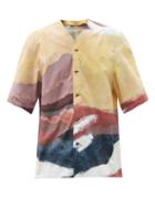 Matchesfashion.com Toogood - The Ceramicist Hills-print Cotton-poplin Shirt - Mens - Multi