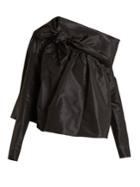 Isa Arfen Knot-detail Silk-taffeta Top