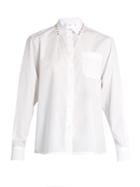 Valentino Rockstud Point-collar Cotton Shirt