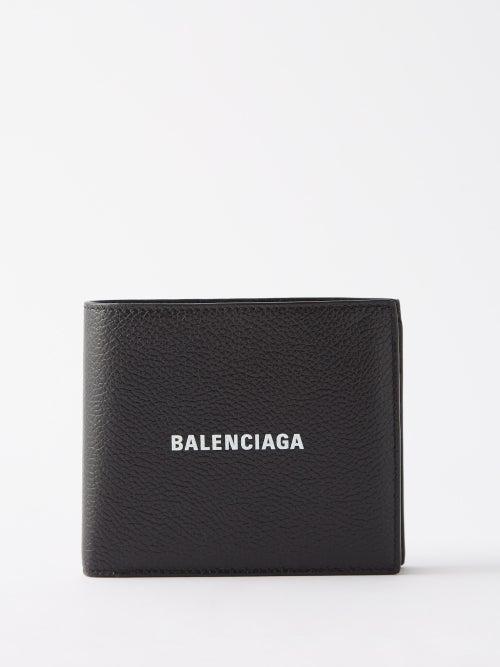 Balenciaga - Cash Leather Wallet - Mens - Black White