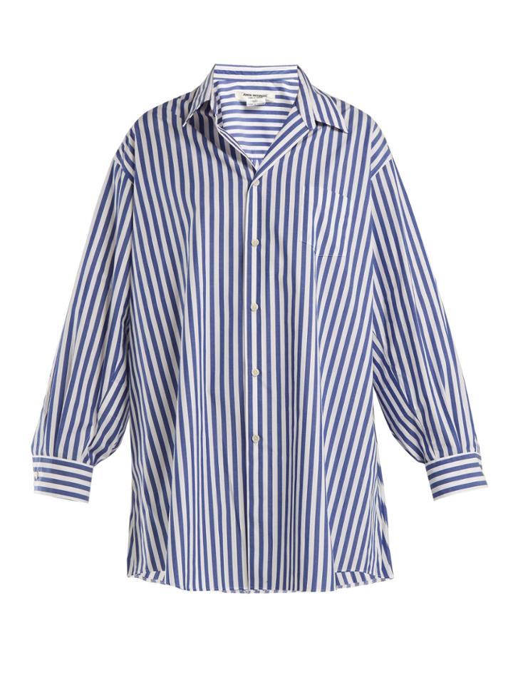 Junya Watanabe Oversized Striped Poplin Shirt