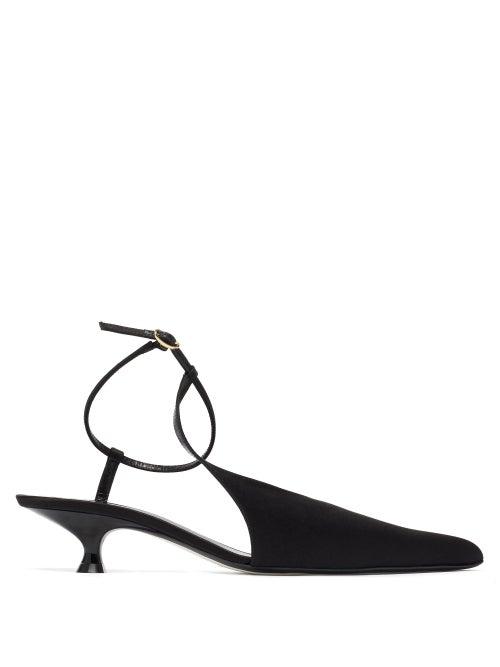 Matchesfashion.com Khaite - Seville Point-toe Satin Pumps - Womens - Black