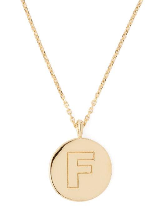 Matchesfashion.com Theodora Warre - F Charm Gold Plated Necklace - Womens - Gold