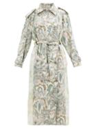 Matchesfashion.com Rave Review - Rue Floral-print Patchworked-cotton Trench Coat - Womens - Multi