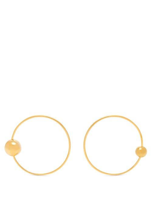 Matchesfashion.com Jil Sander - Asymmetric Sphere Hoop Earrings - Womens - Gold