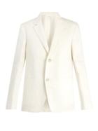 Matchesfashion.com Berluti - Single Breasted Linen Blend Jacket - Mens - White