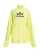 Matchesfashion.com Vetements - X Umbro Long Sleeved Cotton Jersey Top - Womens - Yellow