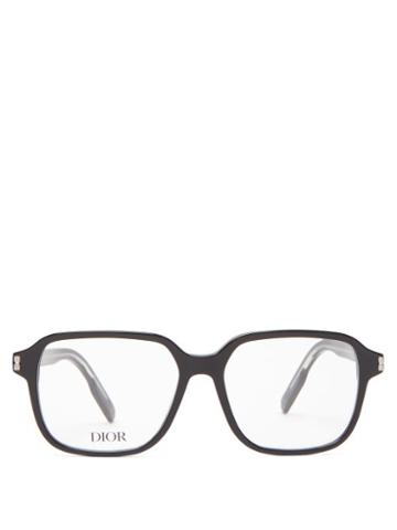 Mens Eyewear Dior - Neodior Square Acetate Glasses - Mens - Black