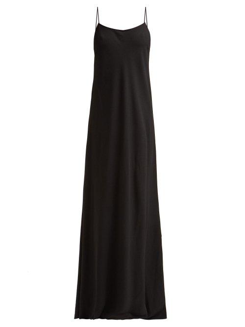 Matchesfashion.com The Row - Ebbins Spaghetti Strap Long Slip Dress - Womens - Black