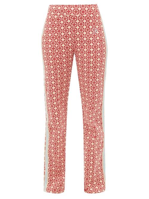 Wales Bonner - Jacquard Organic Cotton Track Pants - Womens - Red Multi