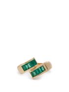 Matchesfashion.com Retrouvai - Wrap Emerald & Gold Ring - Womens - Green