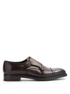 Prada Double Monk-strap Leather Shoes