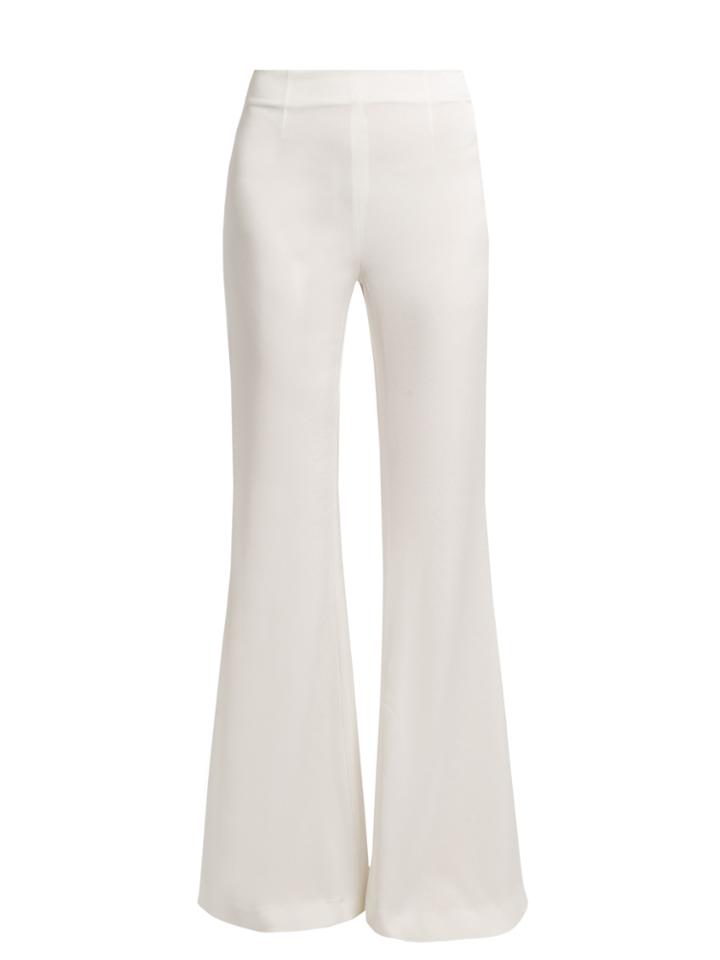 Galvan Palacio High-rise Wide-leg Satin Trousers