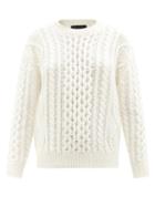 Nili Lotan - Georgie Cable-knit Cashmere Sweater - Womens - Ivory