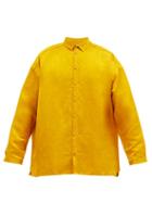 Matchesfashion.com Toogood - The Draughtsman Linen-blend Shirt - Mens - Yellow