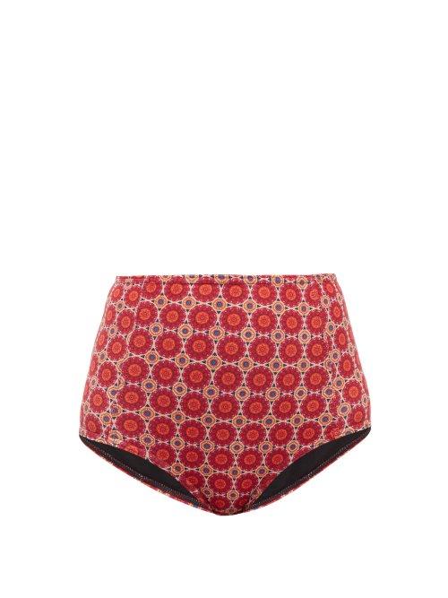 Matchesfashion.com Muzungu Sisters - Ivy Suzani Print Bikini Briefs - Womens - Purple Multi
