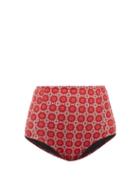 Matchesfashion.com Muzungu Sisters - Ivy Suzani Print Bikini Briefs - Womens - Purple Multi