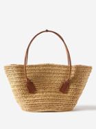 Bottega Veneta - Arco Medium Raffia Basket Bag - Womens - Beige