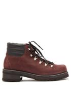 Matchesfashion.com Montelliana - Tom Lace Up Suede Boots - Mens - Burgundy