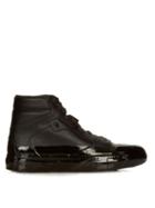 Balenciaga Dipping-effect High-top Leather Trainers