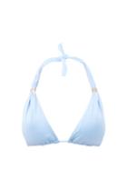 Matchesfashion.com Melissa Odabash - Grenada Ruched Jersey Bikini Top - Womens - Light Blue